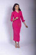 Crimson Collared Dress